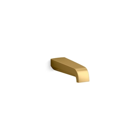 Kohler Pitch Wall-Mount Bath Spout In Vibrant Brushed Moderne Brass 30105-2MB